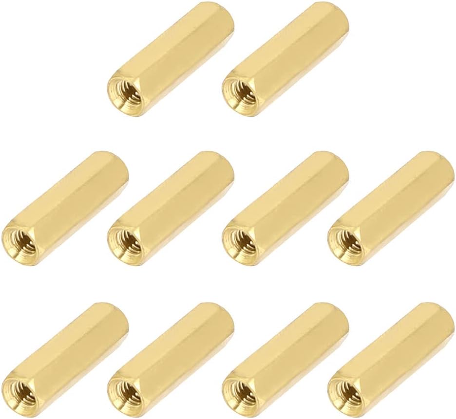M4x20mm Brass Hex Hexagonal Female Thread PCB Standoff Spacer 10pcs