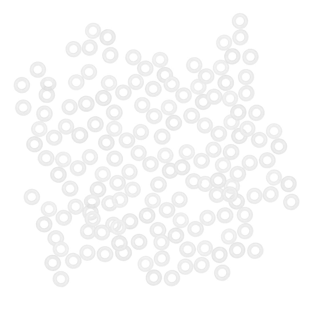 Silicone O-Rings, 6mm OD 3mm ID 1.5mm Width VMQ Seal Gasket for Compressor Valves Pipe Repair, White, Pack of 148