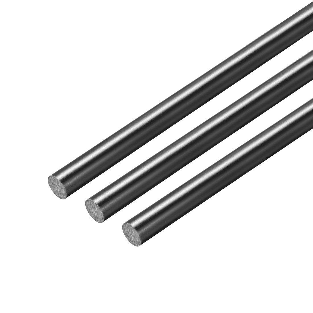Plastic Round Rod,1/8 inch Dia 20 inch Length,Black FRP Fiberglass Round Rod Engineering Plastic Bar 3pcs