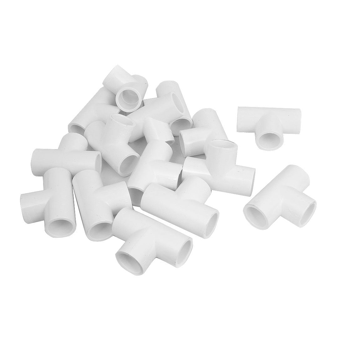 20mm Three Way PPR Pipe Fitting Tee Connector Adapter White 15 Pcs