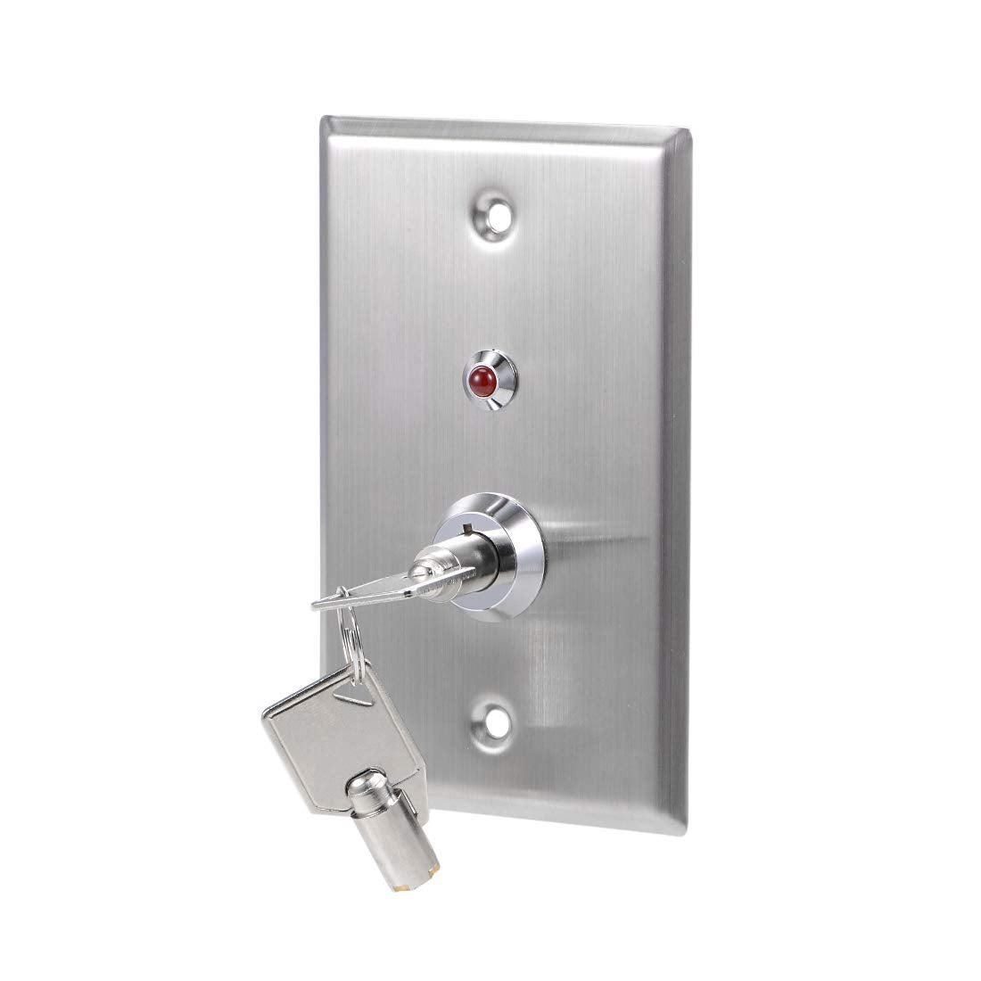 Key Switch On-Off Exit Switches Emergency Door Release SPST for Access Control w DC 12V Red LED Indicator