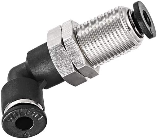 2 End 4mm Tube Push Lock Elbows, M12 L Shape Bulkhead Union Air Fittings