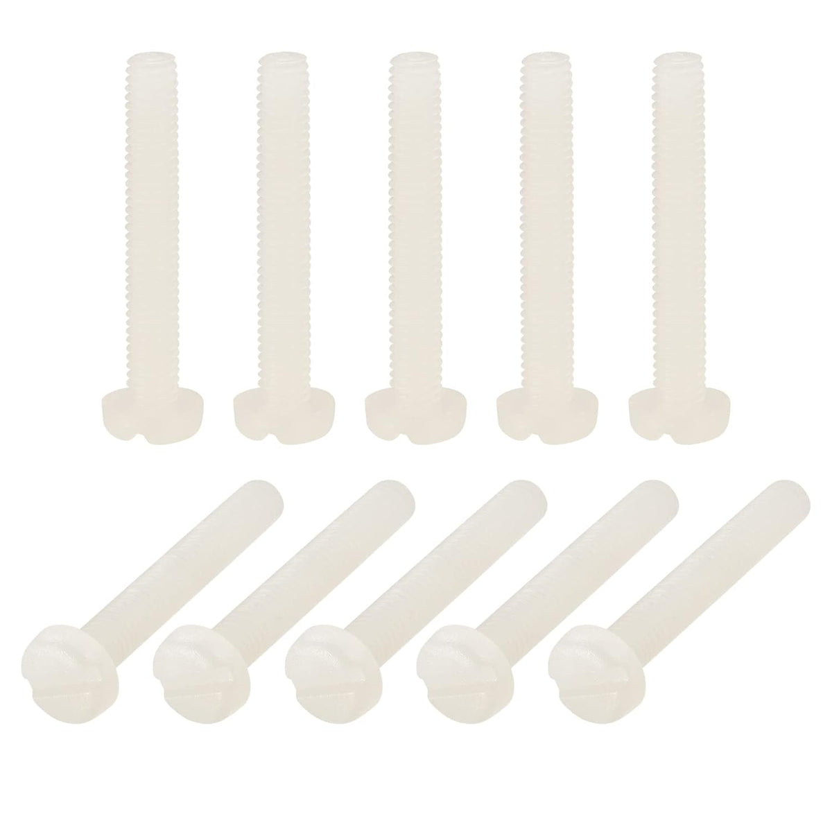 Nylon Machine Screws, M3x20mm Slotted Pan Head Fasteners Bolts for Electronics, Communications, Equipment, 50Pcs