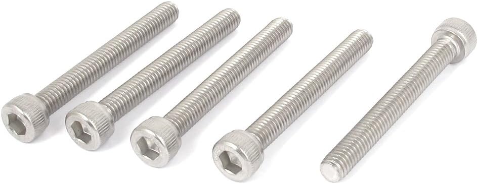 M6x50mm 304 Stainless Steel Hex Key Bolt Socket Head Cap Screws 5pcs