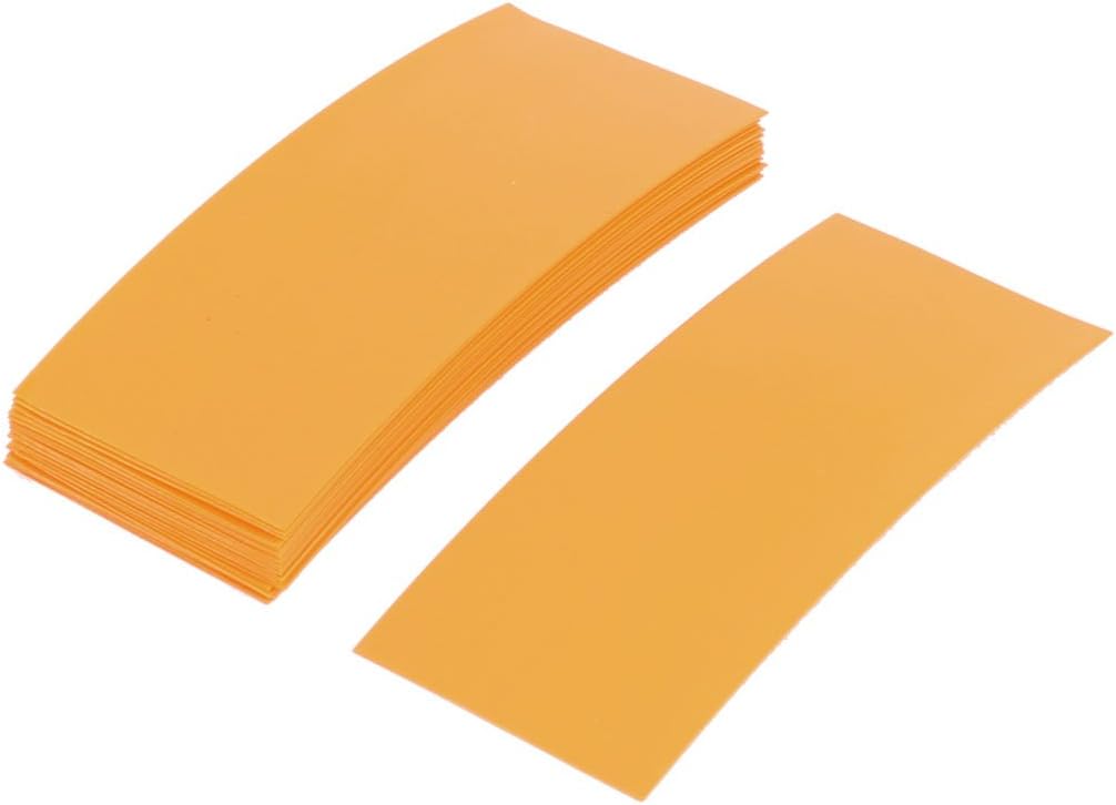 20pcs 72mm x 18.5mm PVC Heat Shrink Tubing Orange for 1 x 18650 Battery
