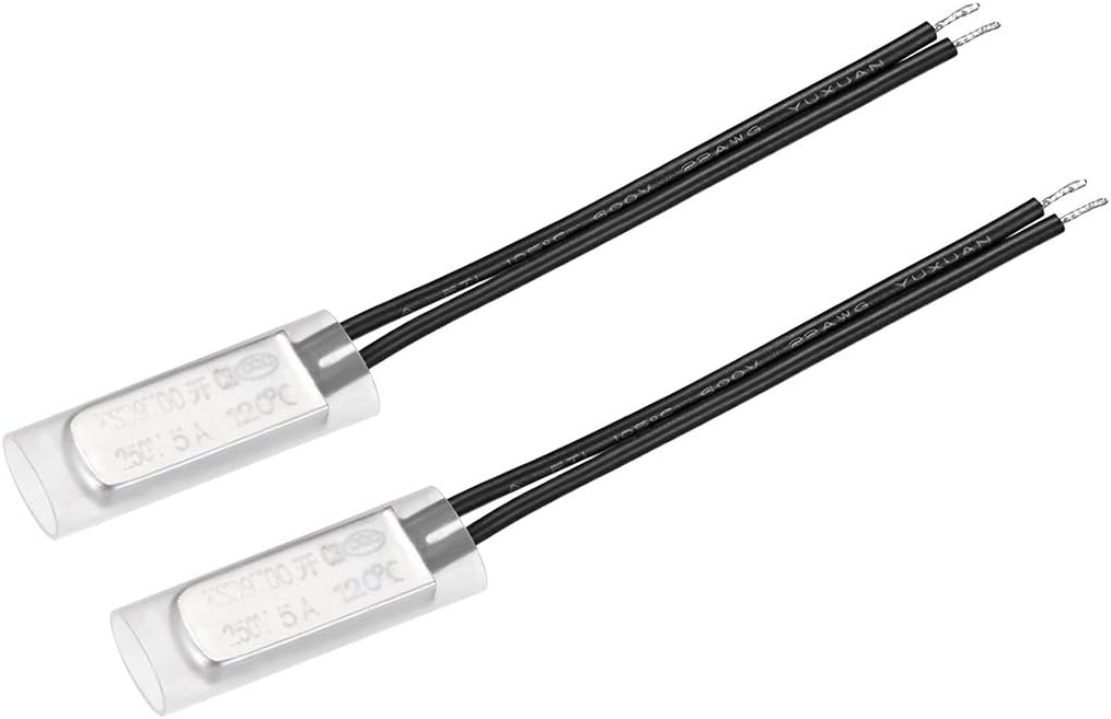 KSD9700 Thermostat, 120℃ Normally Open Temperature Switch Thermal Switch, N.O 5A Metal Temperature Controller 2pcs