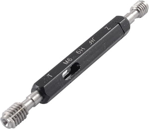M6 x 1 6H Metric Steel Double End Hex Handle Thread Gauge 83mm Length
