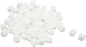 70 Pcs Furniture Connector Fittings White Hard Plastic Pre-inserted Nut