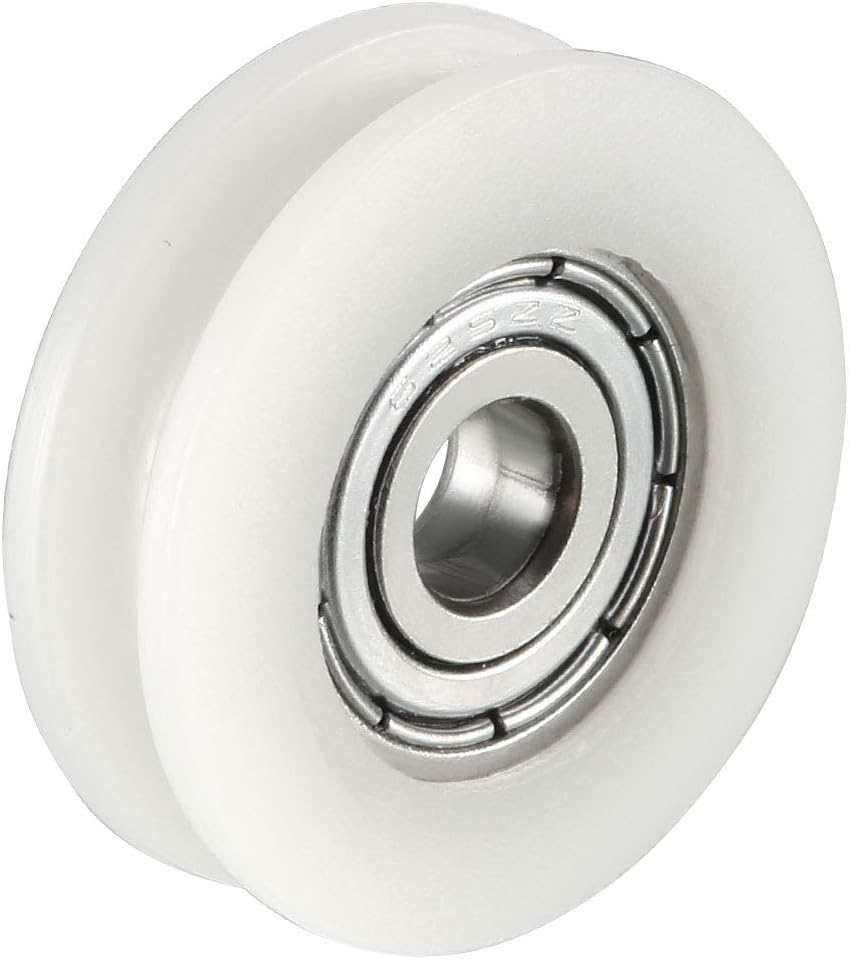 4pcs 1.8mm Deep Metal V Groove Guide Bearing Pulley Rail Ball Wheel 5x24x7mm