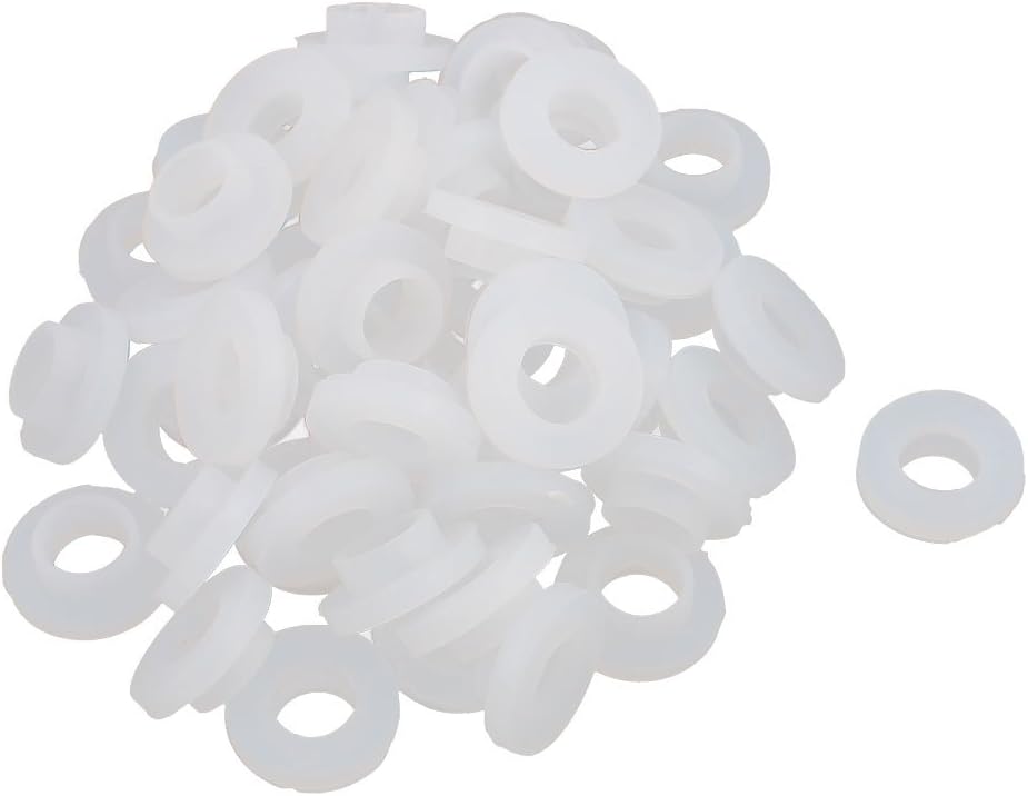 50pcs 19mm 12mm OD 7mm High Silicone O Ring Seal Gaskets White for Water Heater