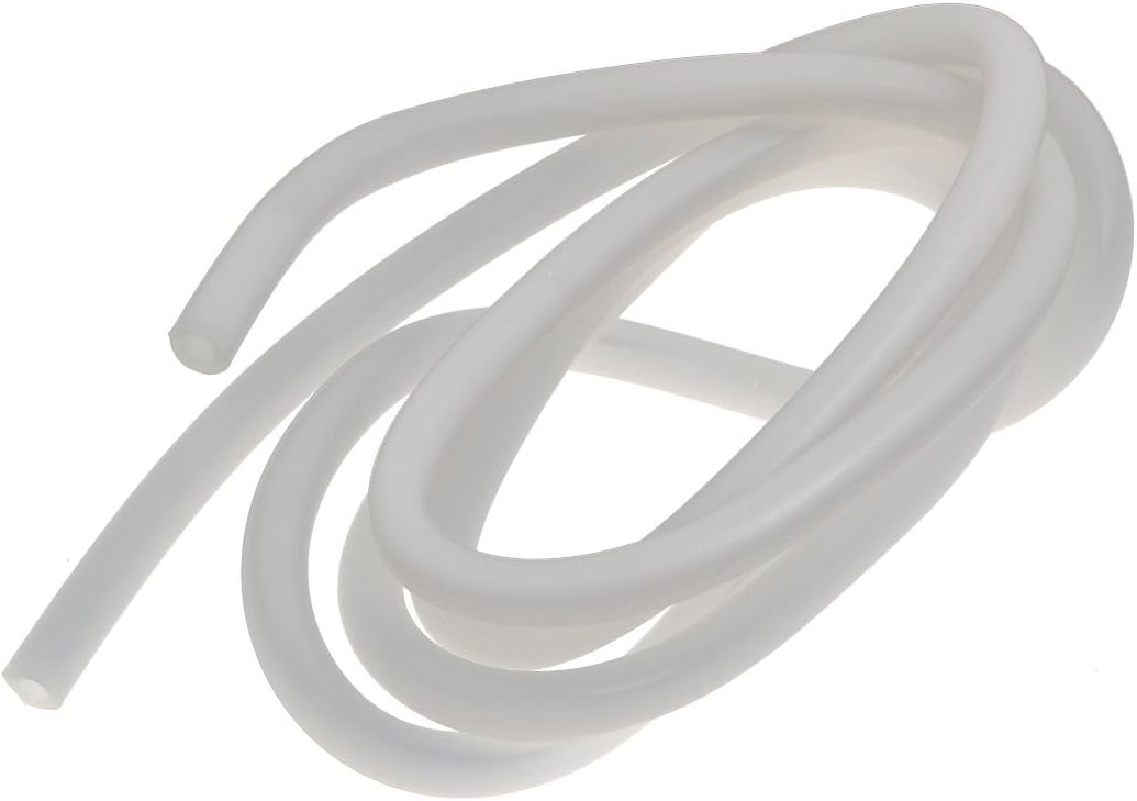 6mm x 11mm Heat Resistant Soft Silicone Tube Hose Pipe 2M Long Milky White