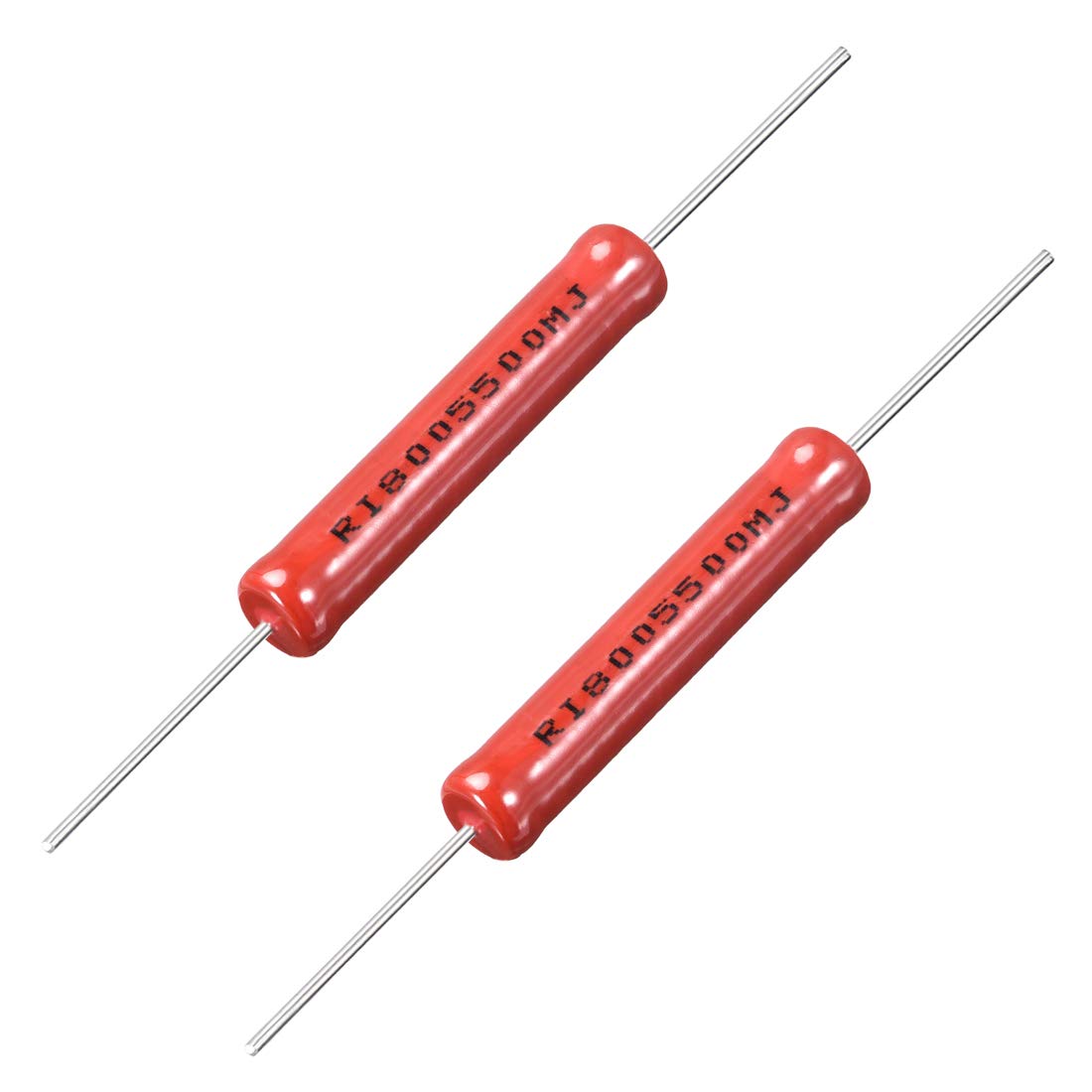 5W Power Rating 500M Ohm High Voltage Glass Glaze Electrical Film Resistor 2Pcs