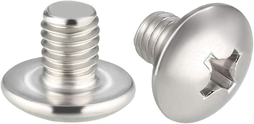 Machine Screws, M6x8mm Phillips Screw, 304 Stainless Steel, Fasteners Bolts 10Pcs