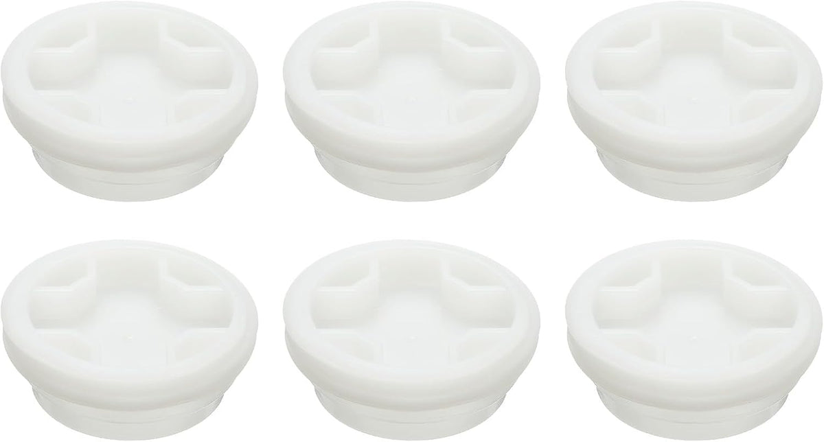 6Pcs Bung Cap, 2 3/4'' Plastic Bung Hole Caps, Coarse Thread Drum Hole Cap with Gasket for 55 Gallon Plastic Drums, Fuel Tank, Household Bucket and Oil Tank