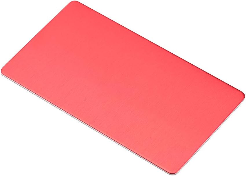 Blank Metal Business Card 100x50x1mm Anodized Aluminum Plate for DIY Laser Printing Red