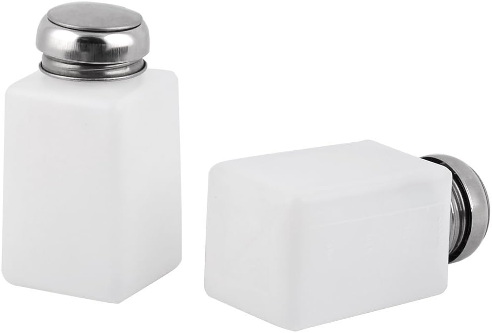 Plastic Lab Experiment Square Liquid Container Alcohol Bottle 200ml 2pcs White