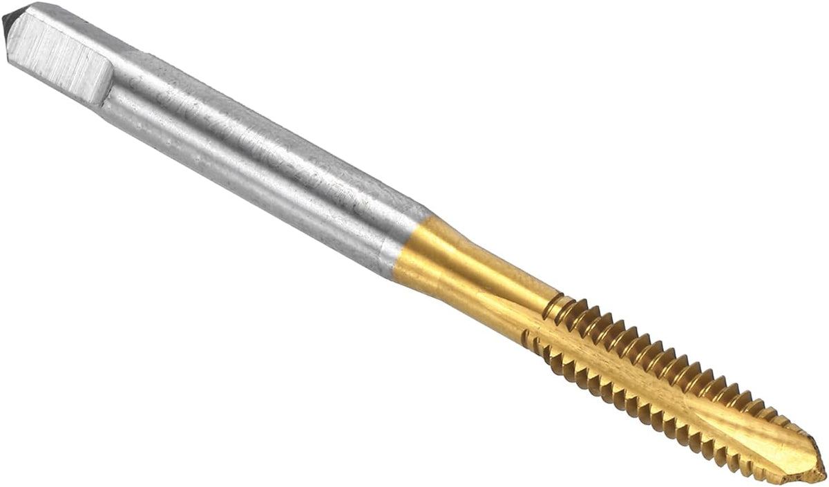 Spiral Point Plug Threading Tap 3/16-28 UNF Thread, Ground Threads H2, High Speed Steel 6542, Titanium Coated, Screw Taps Tapping Bit for Thread Repair