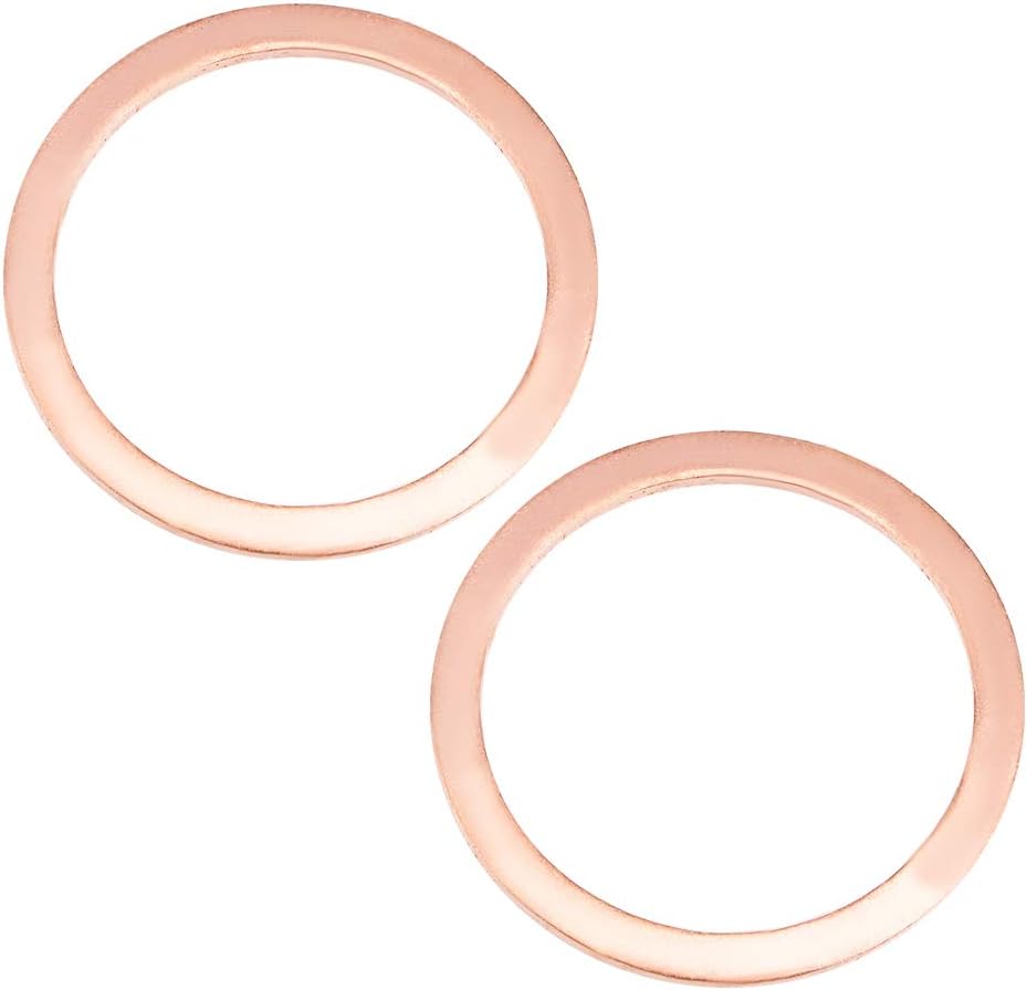2Pcs 36.3mm x 44mm x 2mm Copper Flat Washer for Screw Bolt