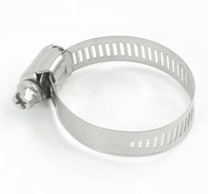 Stainless Steel Hoop Ring Gear Hose Clamp, 21mm to 44mm, Silver Tone