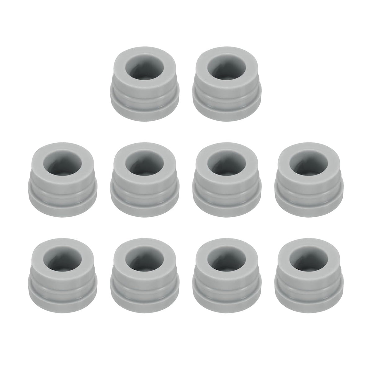 10pcs Hole Plug 7/16 Inch (10.9mm) Button Plugs Fit for 10-10.5mm Hole, Snap in Locking Hole Tube Plug Gel Tube Waterproof Plug Tube Plug, Grey