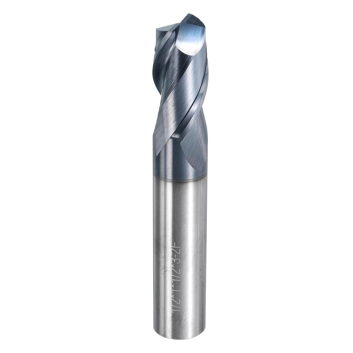 Carbide Square End Mill, 1/2" Dia AlTiN BN Coated 2 Flutes Milling Bit Cutter, for Hardened Steel Cast Iron Alloy Metal, 1/2" Shank 1" Cut Length 3" Extra Long HRC50