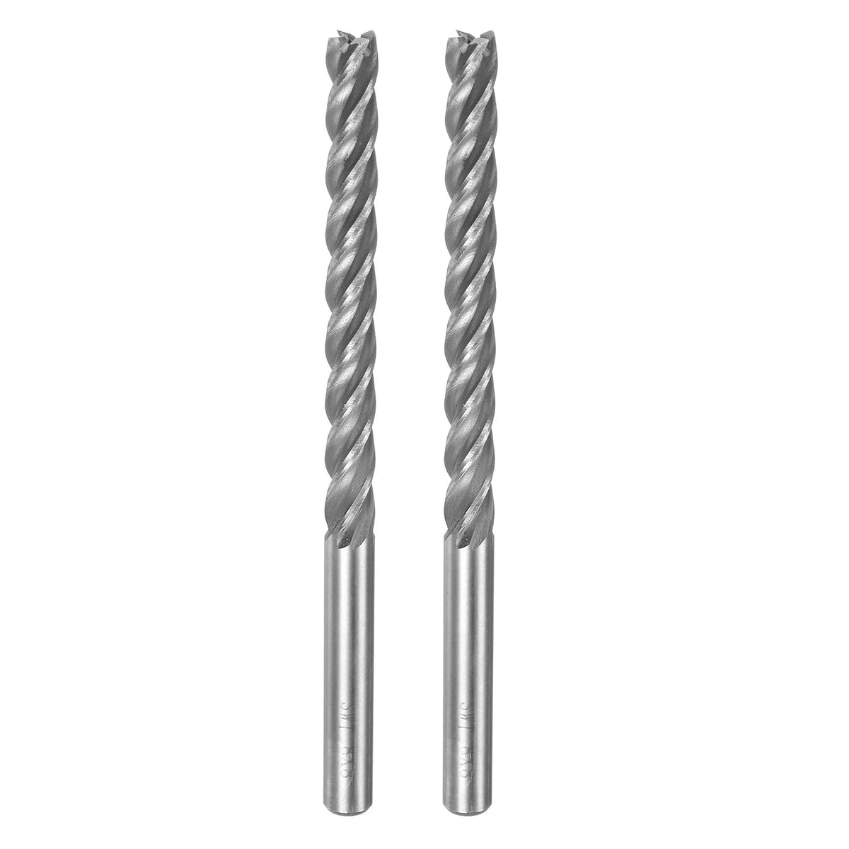 2pcs 8x8x80x125mm Helical Groove 4 Flutes HSS-AL Straight Shank Spiral End Mill Milling Cutter