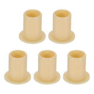 5Pcs Flanged Sleeve Bearing, Plastic Bushing ID 8mm x OD 10mm x Length 15mm POM Bushing, Yellow