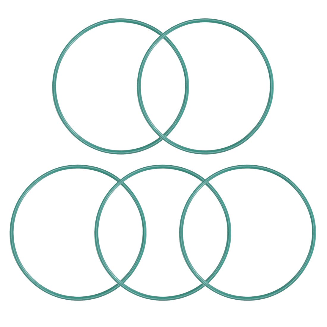 Fluorine Rubber O-Rings, 84mm OD 79.2mm ID 2.4mm Width FKM Seal Gasket for Machinery Plumbing, Green, Pack of 5