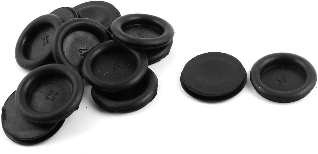 14pcs 32mm Rubber Single Side Closed Blind Blanking Hole Cable Grommet