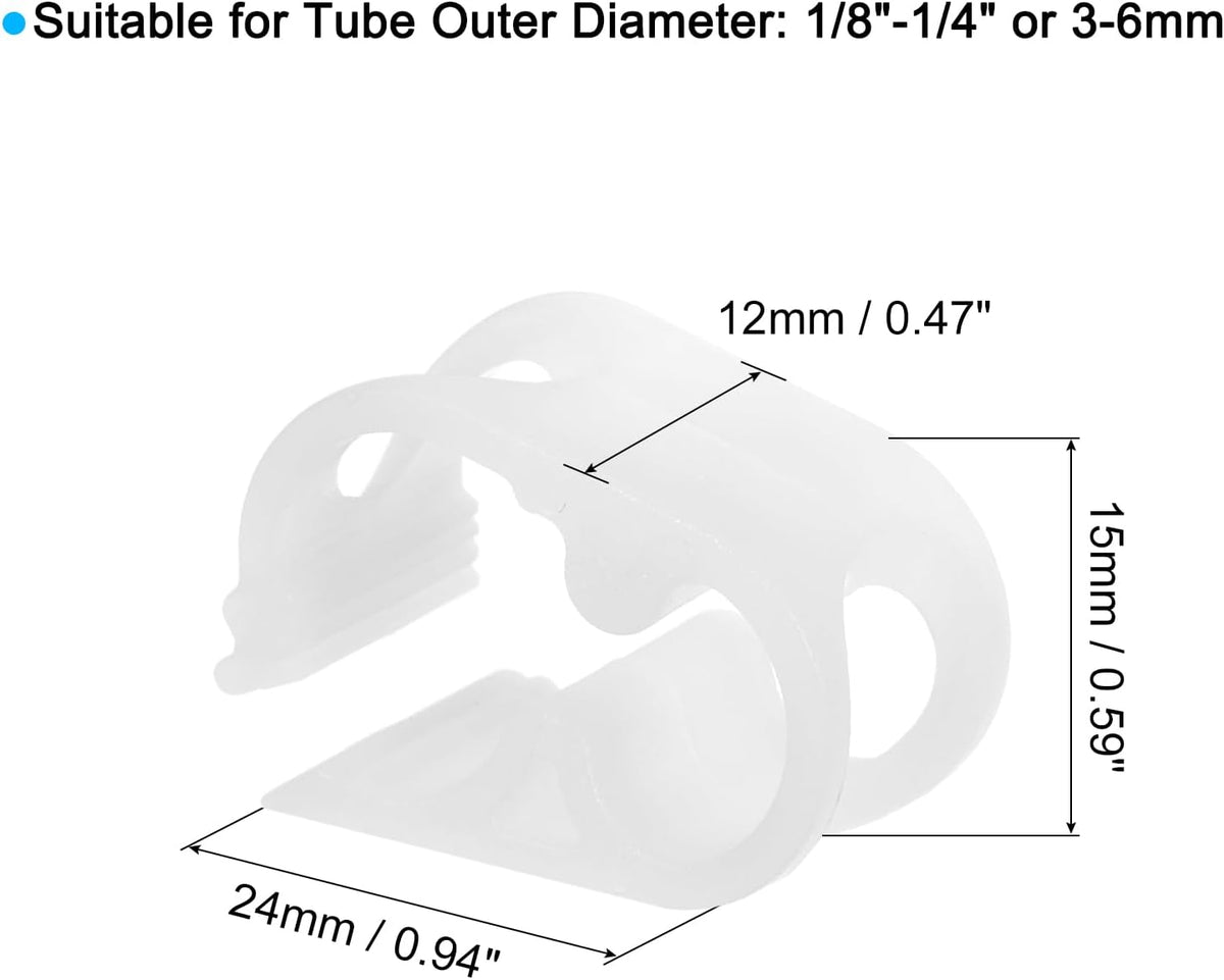 Plastic Tubing Clamps, 20pcs 1/8"-1/4" Tube OD Adjustable Tube Clamp Laboratory Pinch Valve Flow Control Hose Clamp