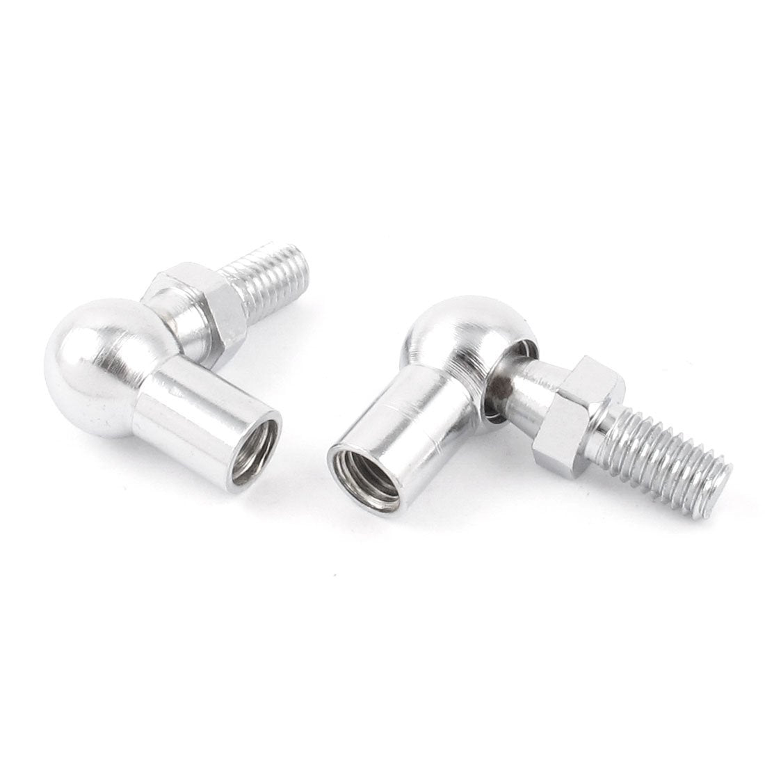 Rod End Ball Bearing, Right-Hand Female Thread M8x1.25mm and Right-Hand Male Thread M8x1.25mm, Steel Ball Joint Gas Spring Connector 2 Pcs