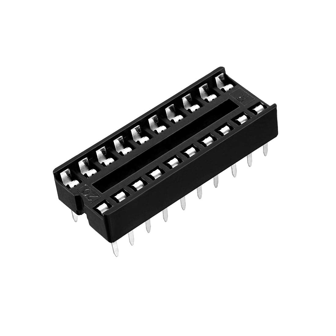 30pcs DIP IC Chip Socket Adaptor 2.54mm Pitch 7.6mm Row Pitch 2 Row 20 Flat Pins Soldering