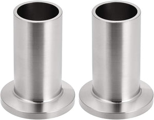 304 Stainless Steel Fitting Long Weld Clamp Ferrule Fits Clamp 19mm x 40mm 2Pcs