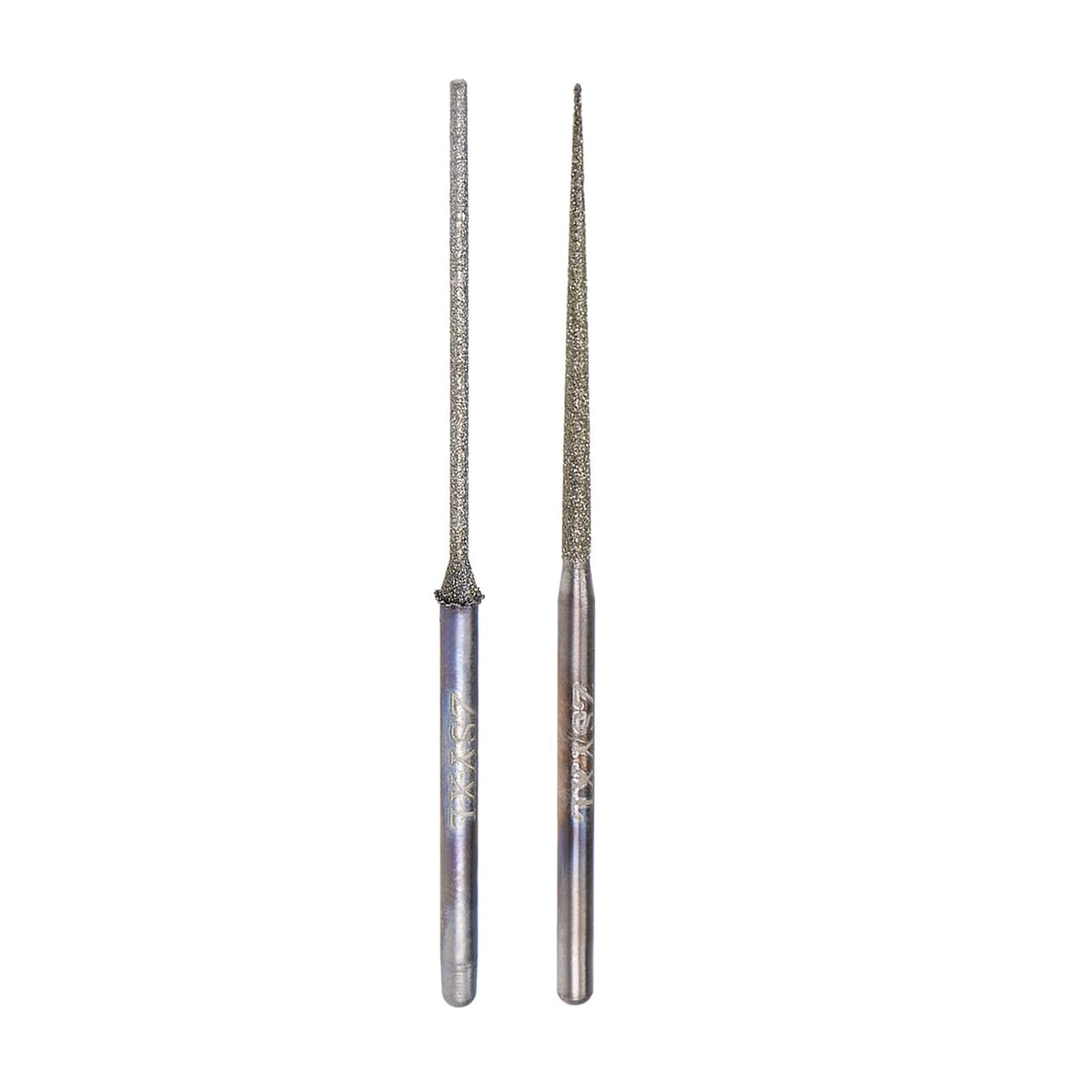Mini Diamond Burrs Grinding Drill Bits for Rotary Tool 5Pcs 1.8mm Conical & 2Pcs 1.2mm Cylindrical Ball Nose Grinding Set