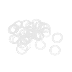 Plastic Flat Washers 16mm OD 10mm ID 1mm Thickness Sealing Gasket for Faucet Pipe Water Hose, White, Pack of 30