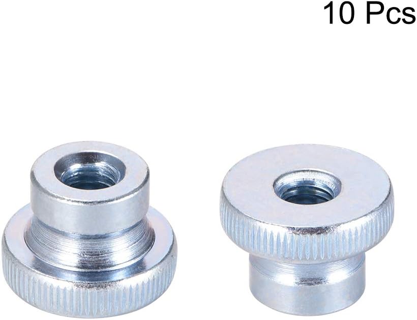 Knurled Thumb Nuts, 10Pcs M8x1.25mm Iron Round Knobs Fasteners for 3D Printer Parts