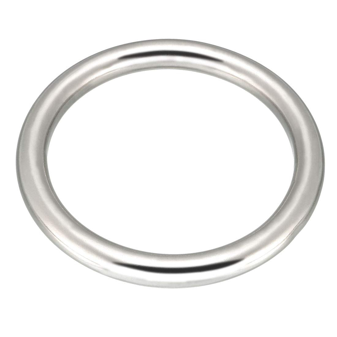 LinkMejor Multi-Purpose Metal O Ring Buckle Welded 76mm x 60mm x 8mm for Hardware Bag Ring Hand DIY Accessory