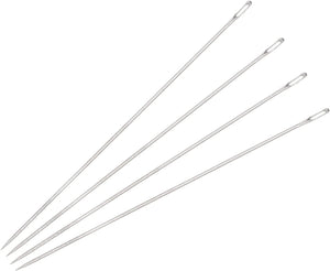 30Pcs Beading Needles Fine Thin Long Straight Sewing Embroidery Threads Stainless Steel 2.01 Inch