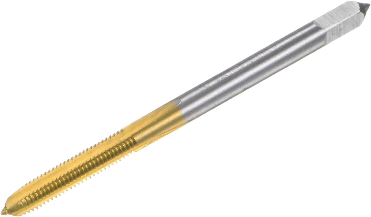 Thread Tap Metric M3 x 0.5, Titanium Coated Cobalt HSS (High Speed Steel) 3 Straight Flutes Machine Mini Micro Screw Threading Tapping Repair Tool for Watches and Clocks