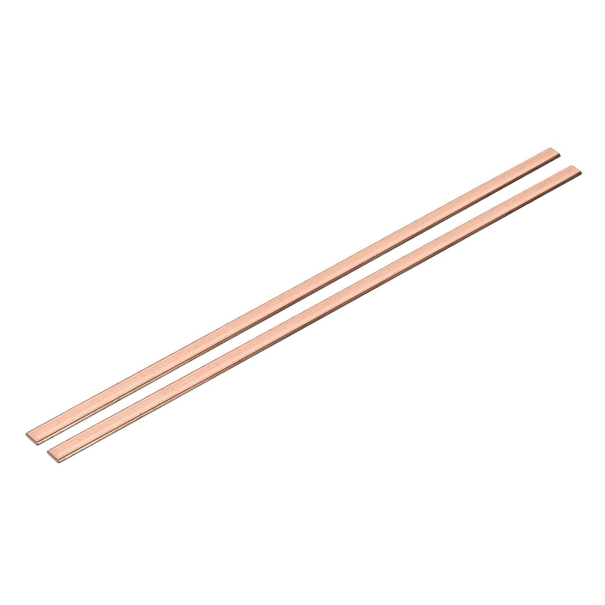 2 Pcs Copper Flat Bar, 0.08" x 5/16" x 13'' C110 Solid Copper Bus Bar Stock Plate Solid Metal Sheets for DIY Crafts, Repairs, Electrical (2mm x 8mm x 330mm)
