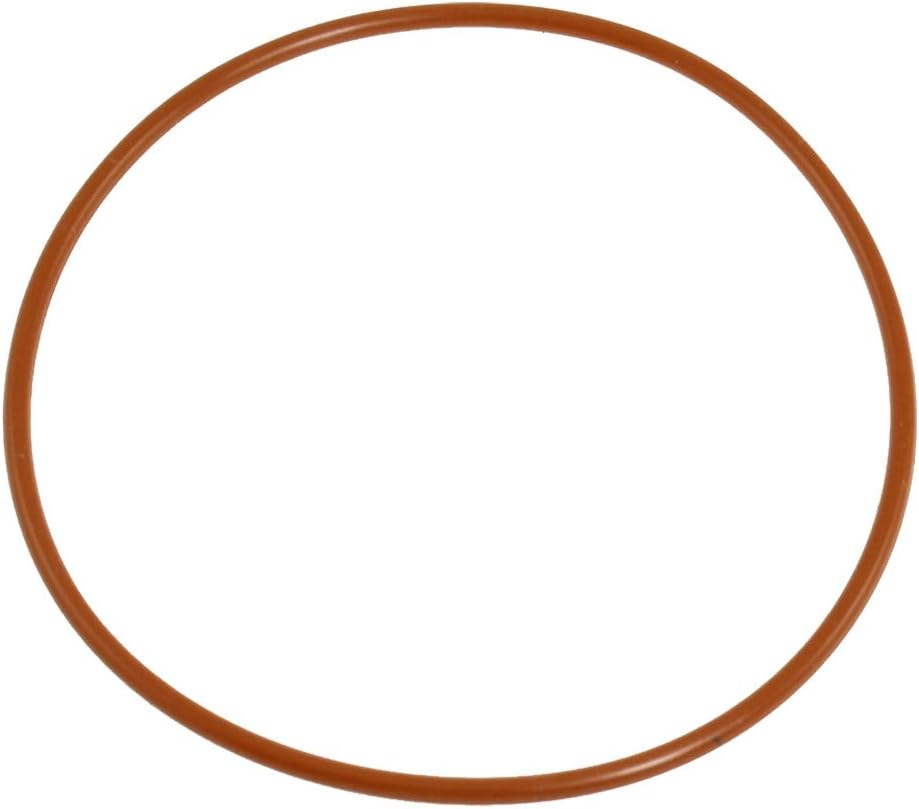 80mm Outside Dia 2.5mm Thick Flexible Silicone O Ring Seal Brick Red