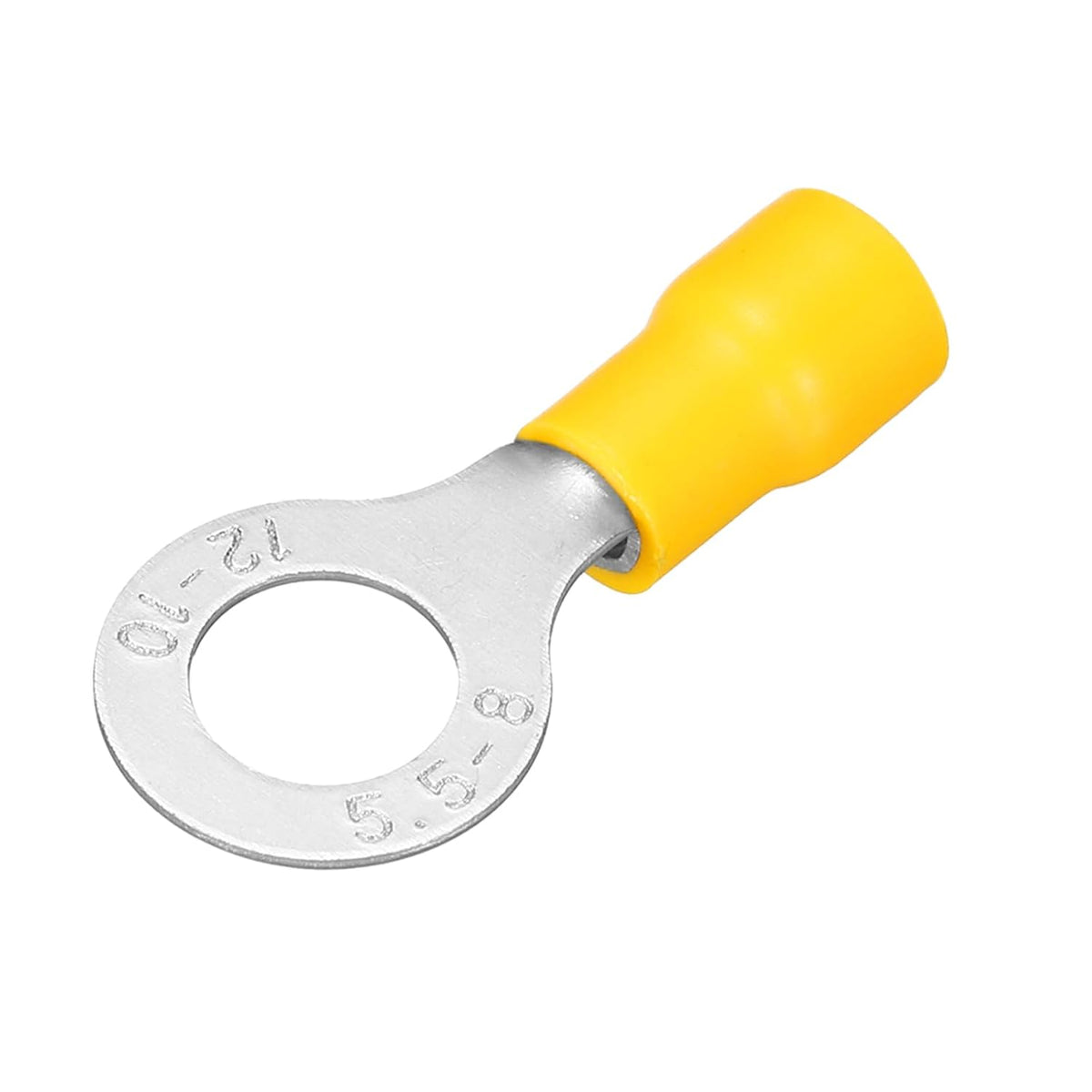 100 Pcs Insulated Ring Wire Connector Electrical Crimp Terminal 12-10 AWG for Electrical Projects Yellow