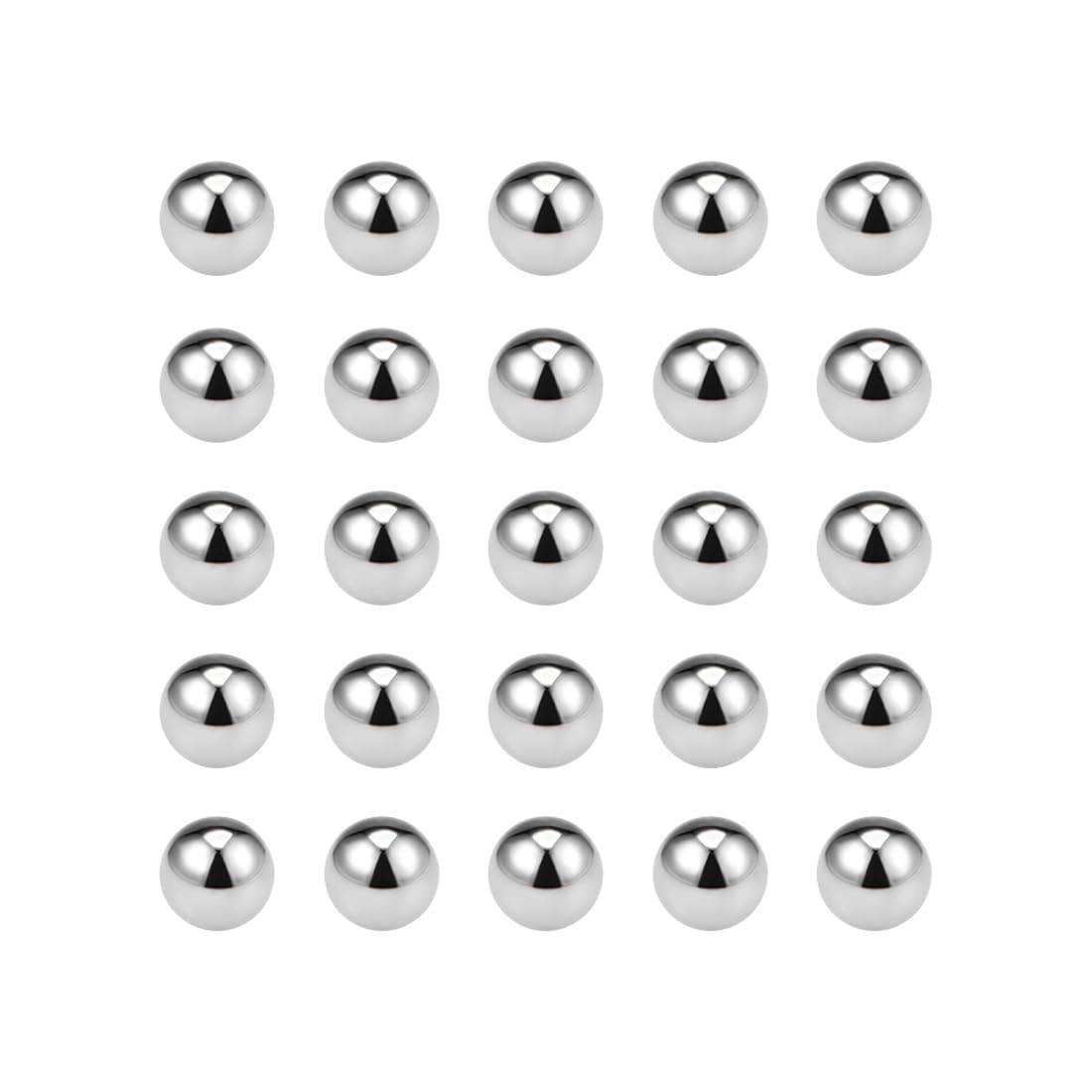 Precision Balls 5mm Solid Chrome Steel G10 for Ball Bearing Keychain Wheel 25pcs