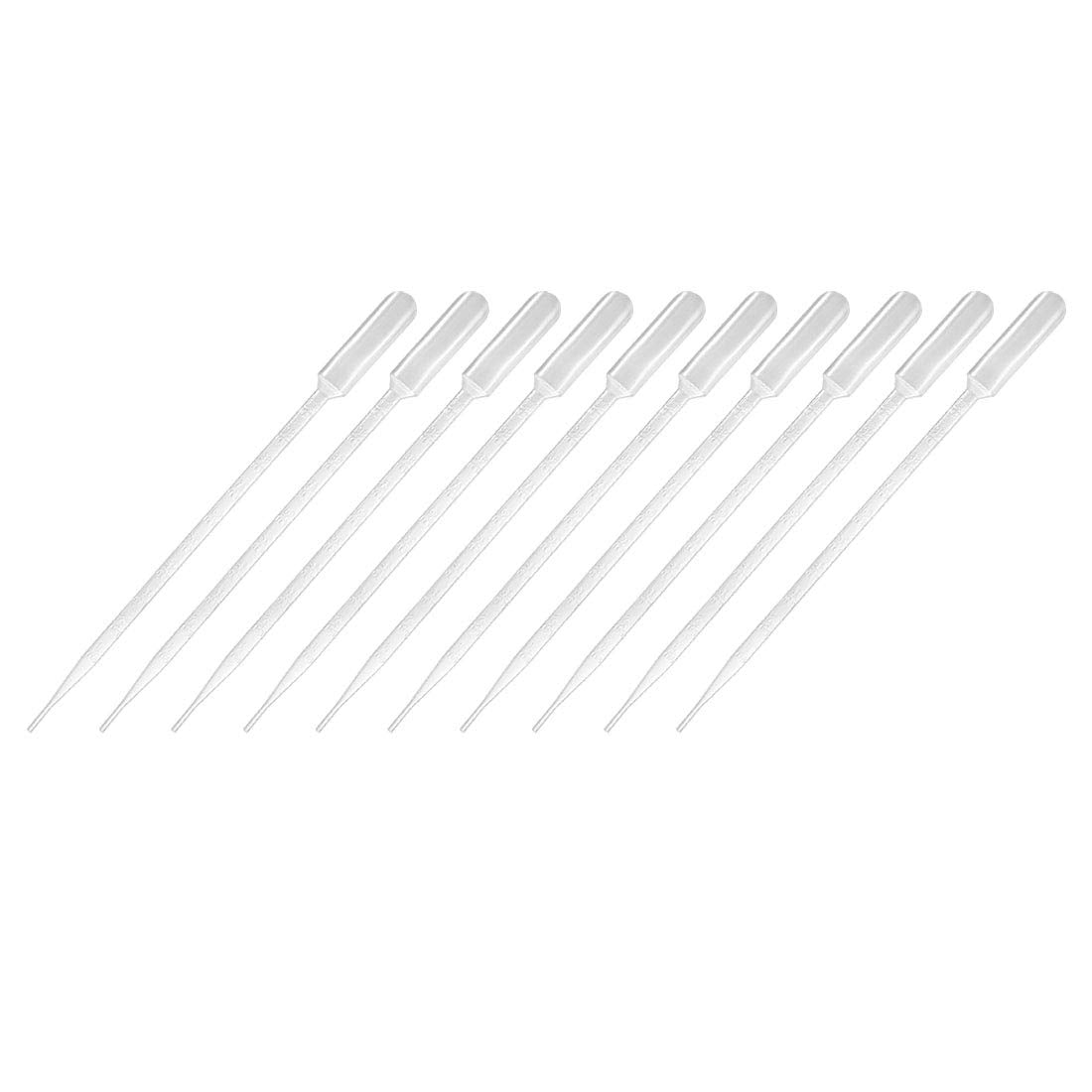 50 Pcs Plastic Disposable Pipettes 10ml, Clear Graduated Transfer Pipettes, 295mm Length, Liquid Dropper for Lab