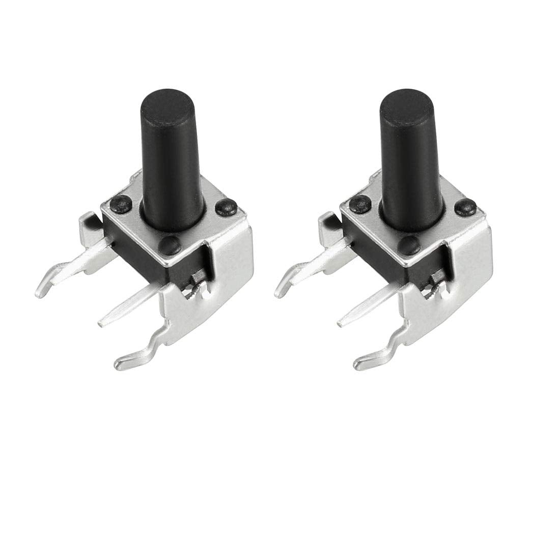 20Pcs Momentary PCB Side Mounting Fixed Bracket Pushbutton Push Button Tact Tactile Switch DIP 2 Terminals 6mmx6mmx12mm