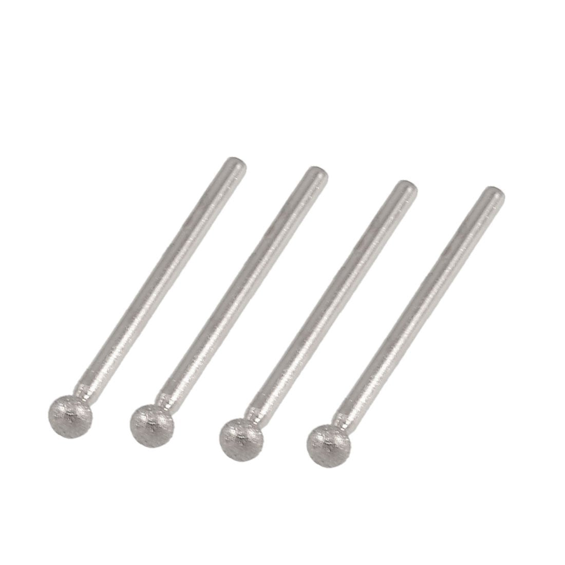 4 Pcs 5mm Ball Nose 3mm Shank Diamond Mounted Point Grinding Bits