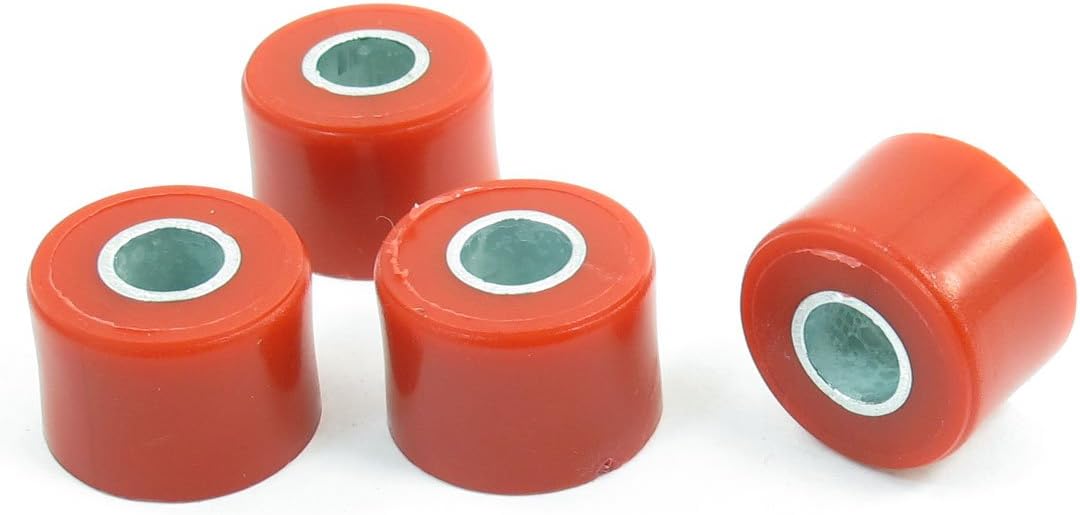 4 Pcs Motorcycle Plastic Shell Shock Absorber Bushings Part Red