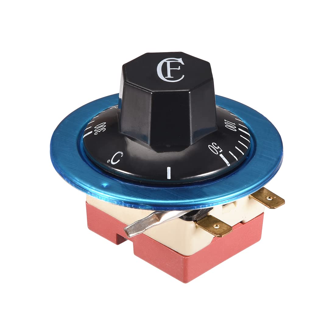 NC AC 250 16A 50-300C Temperature Control Switch Capillary Thermostat for Oven Refrigerator Heater, 70cm Length