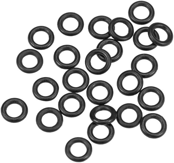 Nitrile Rubber O-Rings 4.6mm OD 2.6mm ID 1mm Width, Metric Nitrile Rubber Sealing Gasket, Pack of 25