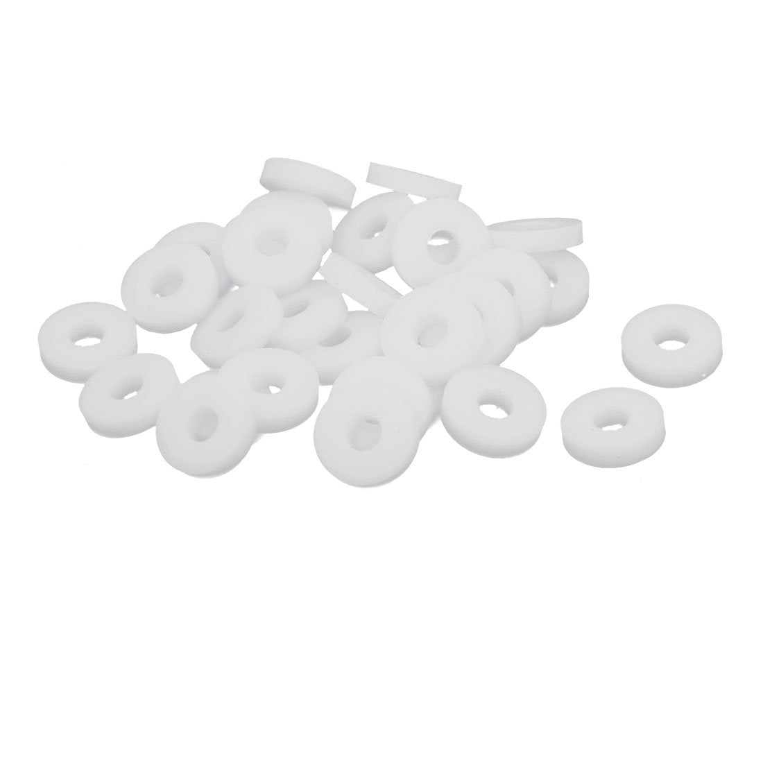 PTFE Flat Washers 8.5mm OD 3mm ID 2mm Thickness Sealing Gasket for Faucet Pipe Water Hose, White, Pack of 30